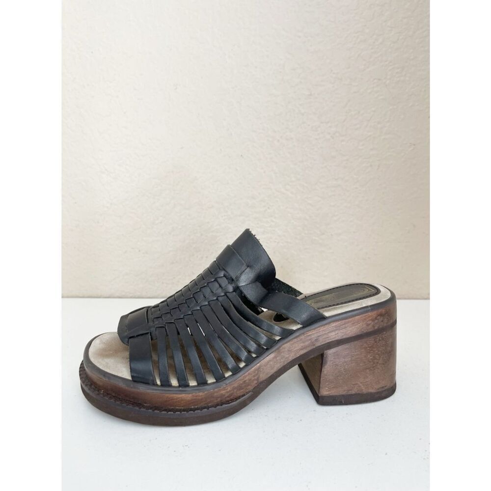 90’s Ellemenno chunky heel grunge woven huarache, fisherman, gladiator sandals